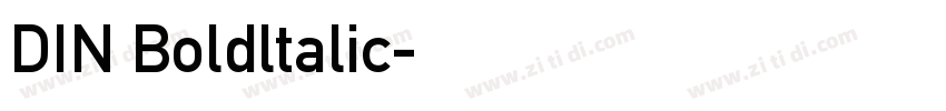 DIN Boldltalic字体转换